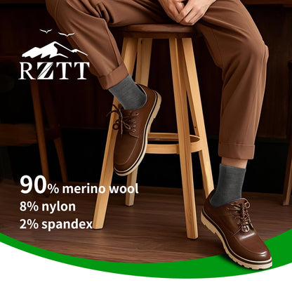 90% Merino Wool Socks for Men and Women,Casual Breathable Soft,3 Pairs