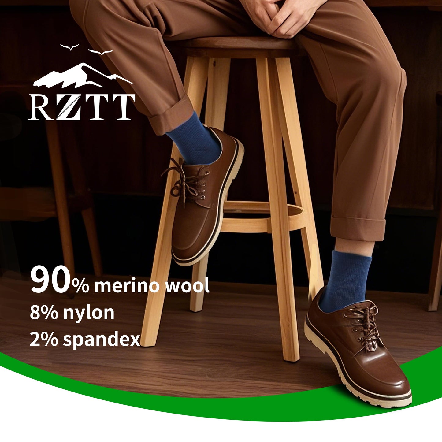 90% Merino Wool Socks for Men and Women,Casual Breathable Soft,3 Pairs