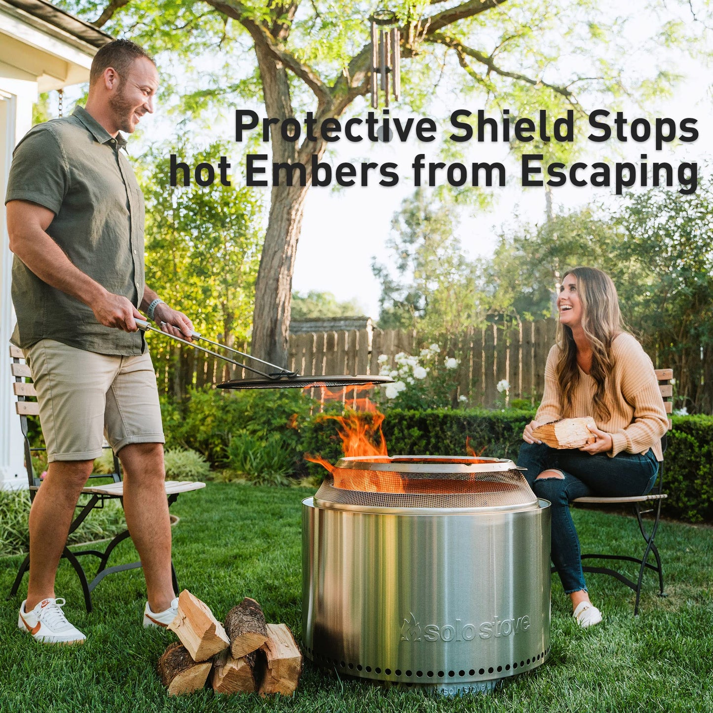 Solo Stove Yukon 27 Inch Smokeless Fire Pit with Removable Ash Pan - Wood Burning Portable Stainless Steel Outdoor Fireplace, Stainless Steel, Ideal for 6 or More People, 38 lbs