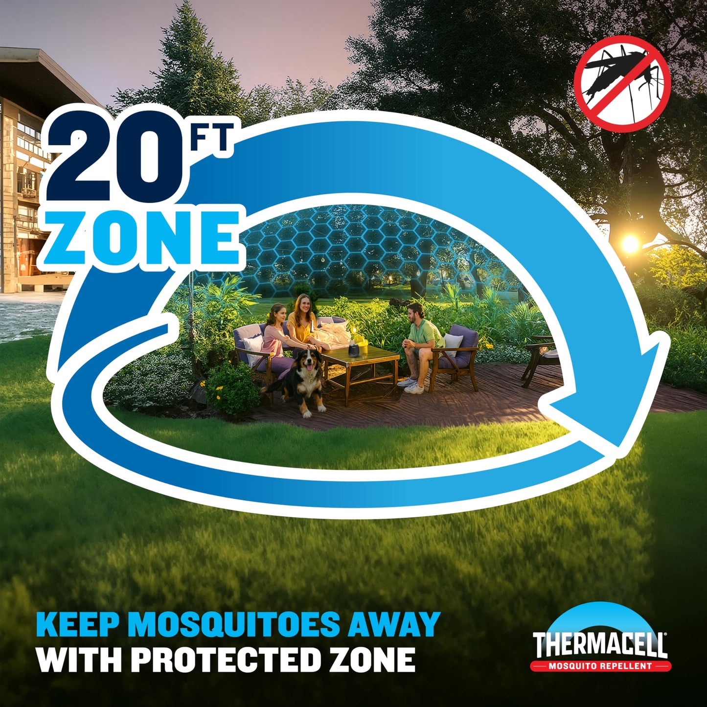 Thermacell E-Series Rechargeable Mosquito Repeller with 20’ Mosquito Protection Zone; Bug Spray Alternative; Scent Free