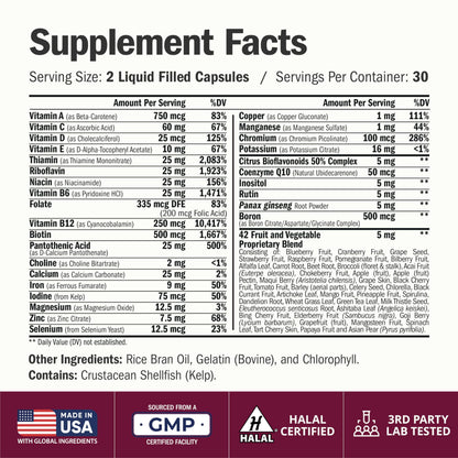 Vimerson Health Multivitamin for Women: Methylated B Vitamins, Chelated Minerals and Bioavailable D3 for Focus and Energy Support – Daily Womens Multivitamins and Multiminerals – 60 Capsules