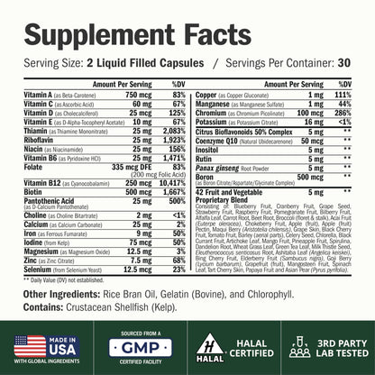 Vimerson Health Multivitamin for Women: Methylated B Vitamins, Chelated Minerals and Bioavailable D3 for Focus and Energy Support – Daily Womens Multivitamins and Multiminerals – 60 Capsules