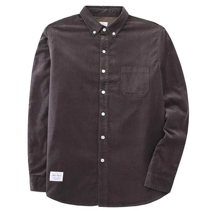 Quality Men's Cotton Corduroy Warm Winter Shirt Thick Fleece Lining Thermal Shirt Long Sleeve Bottoming Shirt Mens Winter Shirts
