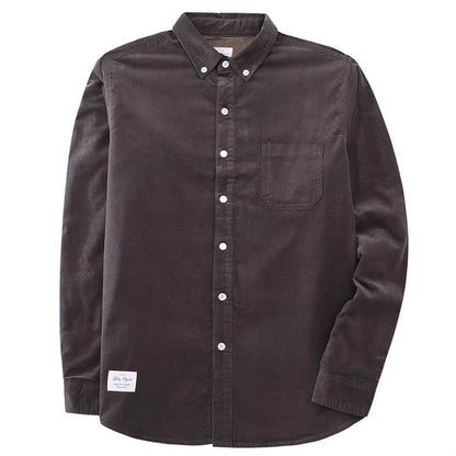 Quality Men's Cotton Corduroy Warm Winter Shirt Thick Fleece Lining Thermal Shirt Long Sleeve Bottoming Shirt Mens Winter Shirts
