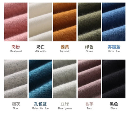 Autumn Winter 100% Cashmere Pullover Turtleneck Solid Sweater Casual Women Shirt Long Sleeve Loose Knitted Jumper 17Colors