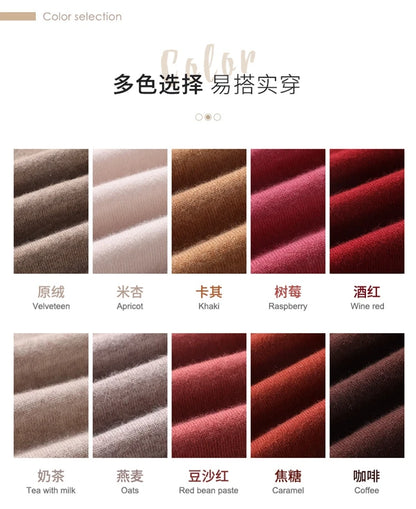 Autumn Winter 100% Cashmere Pullover Turtleneck Solid Sweater Casual Women Shirt Long Sleeve Loose Knitted Jumper 17Colors