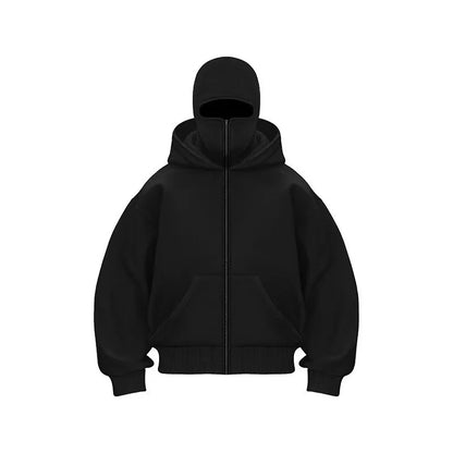 2025 Autumn and Winter New Men's and Women's Casual Sportswear With Hooded Mask Design, Sporty and Fashionable Plus Size Hoodie
