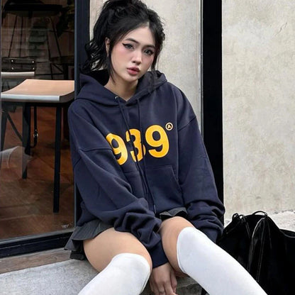 Women Hoodie Top Autumn Winter New Streetwear Fashion Print Long Sleeves Casual Slim Hoodie Female Versatile Thermal Clothing