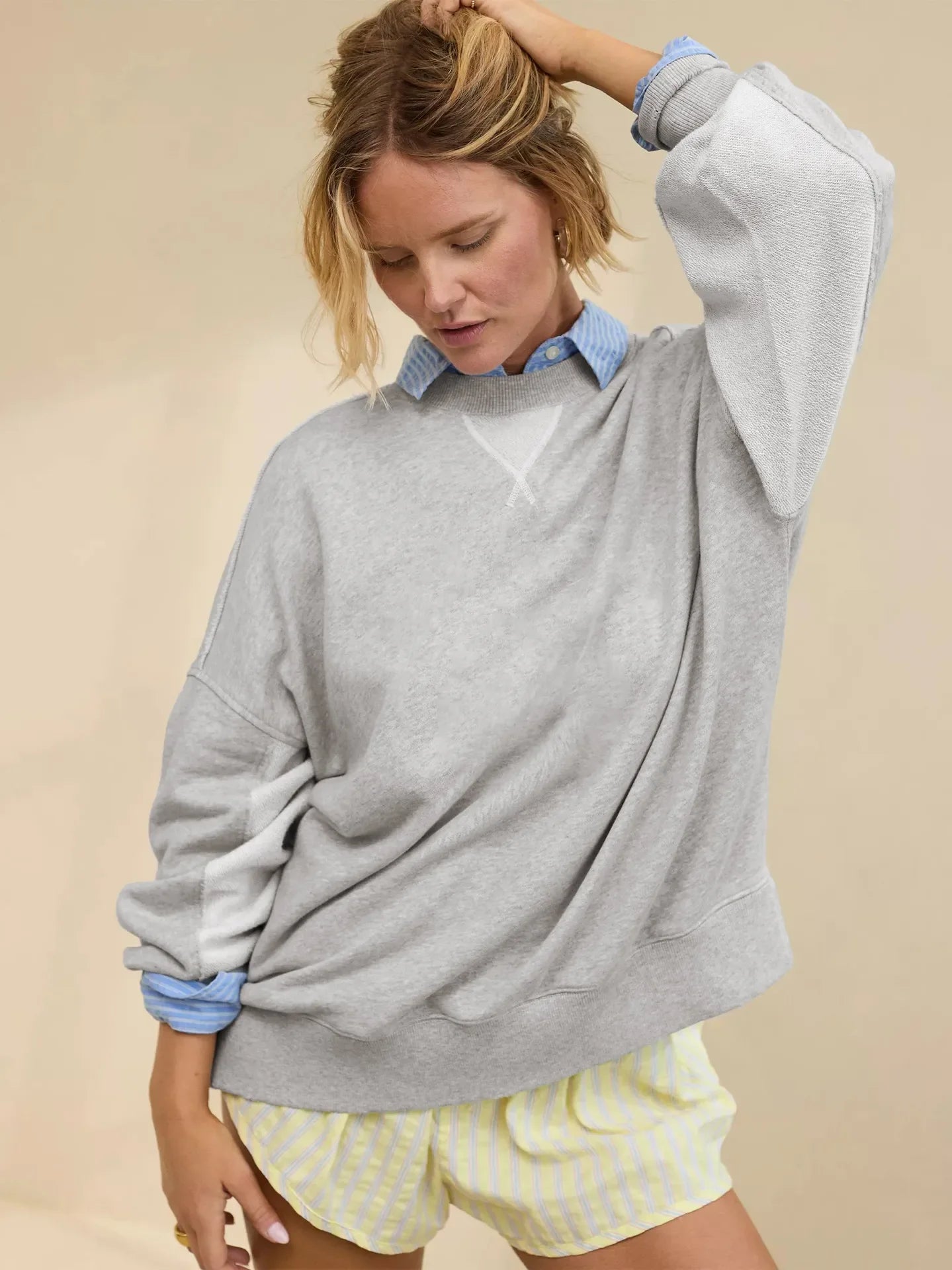 2025 Fall Winter New Fashion Women's Hoodie Loose-Fit Casual Crew Neck Top Commuter Wear Y2k Woman Clothing