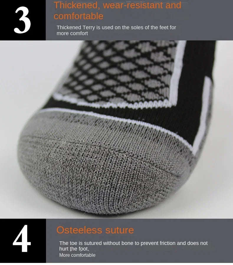 Ski Socks Winter Thermal Breathable Professional Climbing Socks Sports Unisex Hiking Stockings Moisture Wicking Cushioned Socks
