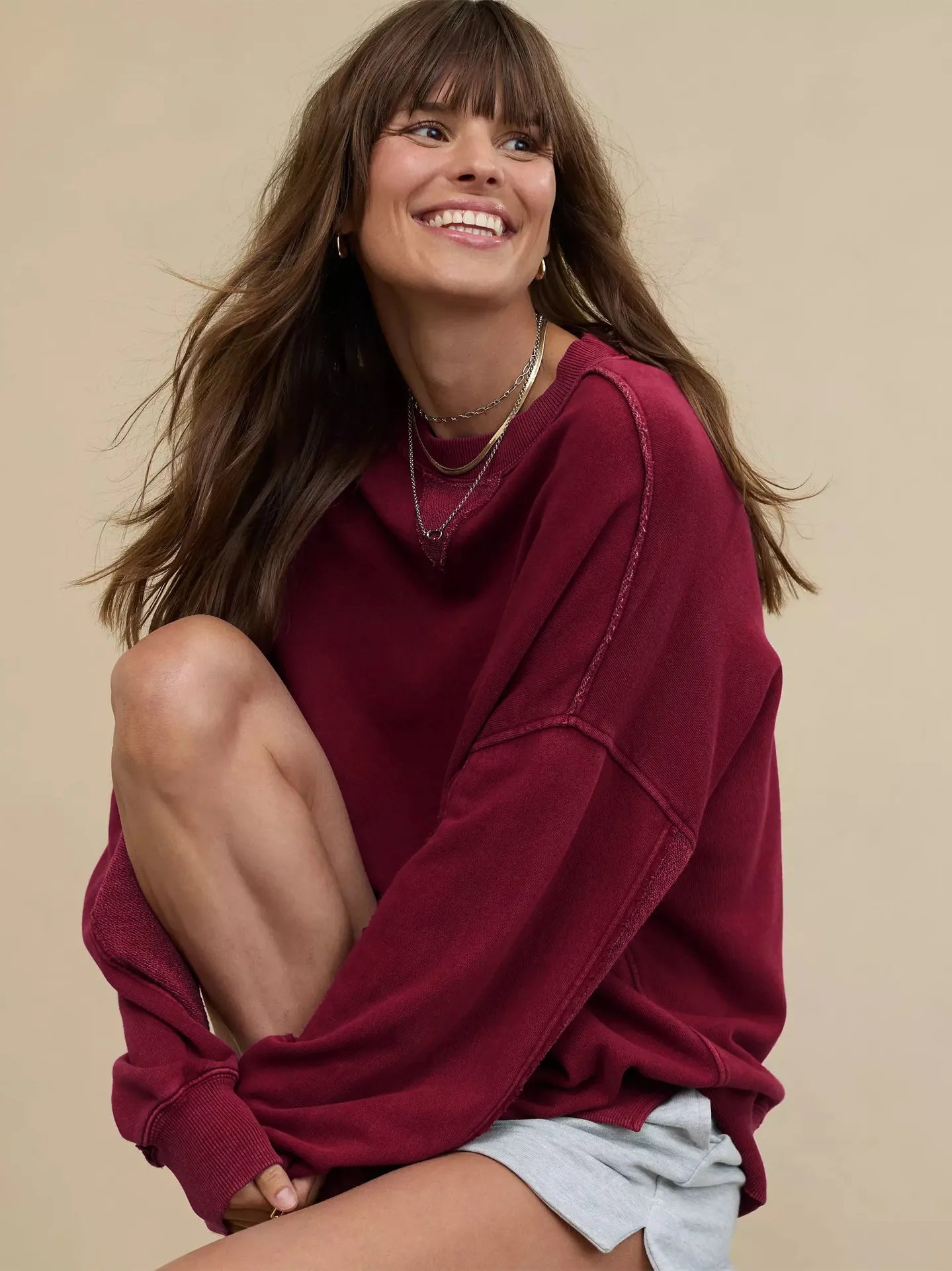 2025 Fall Winter New Fashion Women's Hoodie Loose-Fit Casual Crew Neck Top Commuter Wear Y2k Woman Clothing