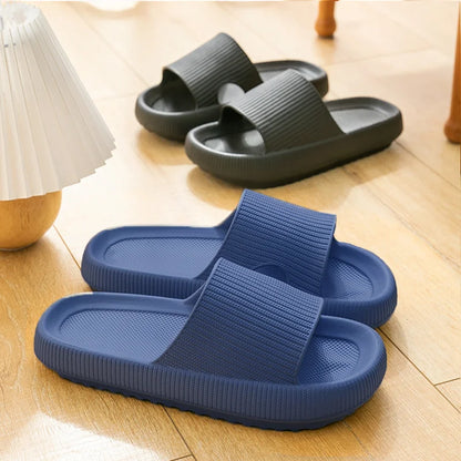 Summer Slippers For Men Women Soft Slippers Indoor Home Slides Cloud Slipper Men Flat Sandals Beach Shoes Man Male Flip Flops