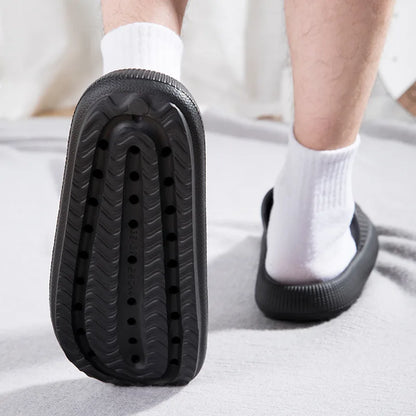 Summer Slippers For Men Women Soft Slippers Indoor Home Slides Cloud Slipper Men Flat Sandals Beach Shoes Man Male Flip Flops