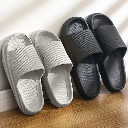 Summer Slippers For Men Women Soft Slippers Indoor Home Slides Cloud Slipper Men Flat Sandals Beach Shoes Man Male Flip Flops
