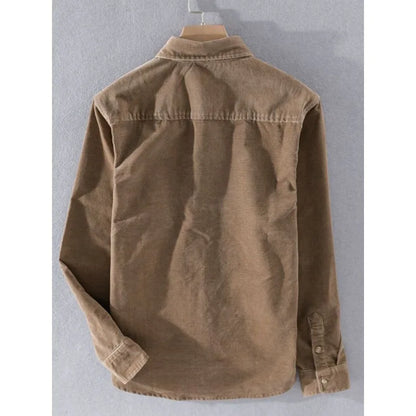 Corduroy Long Sleeve Shirt Men Spring Autumn New Style Japanese Retro Loose Casual Jacket