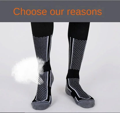Ski Socks Winter Thermal Breathable Professional Climbing Socks Sports Unisex Hiking Stockings Moisture Wicking Cushioned Socks