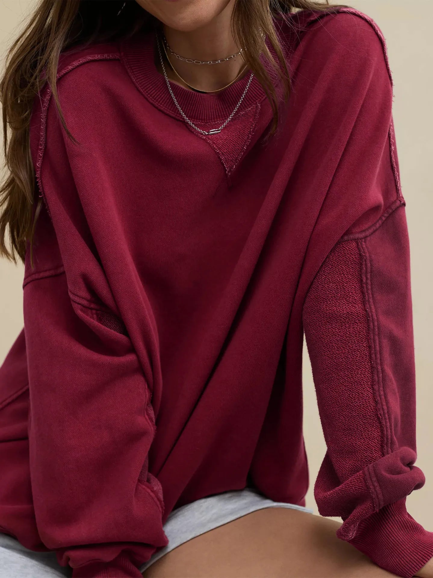 2025 Fall Winter New Fashion Women's Hoodie Loose-Fit Casual Crew Neck Top Commuter Wear Y2k Woman Clothing