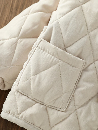 2025 Baby Unisex Girls Boys Autumn Winter  Cotton-Padded  Hooded Warm Coat Jacket Children Casual Comfortable Clothes Overcoats