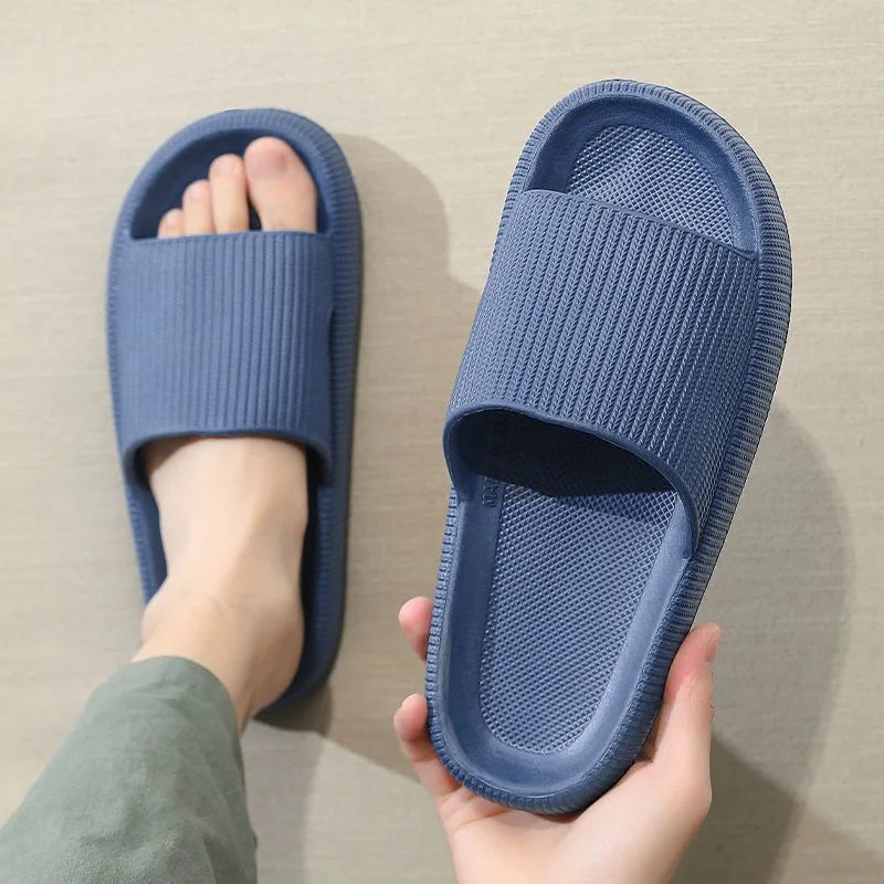 Summer Slippers For Men Women Soft Slippers Indoor Home Slides Cloud Slipper Men Flat Sandals Beach Shoes Man Male Flip Flops