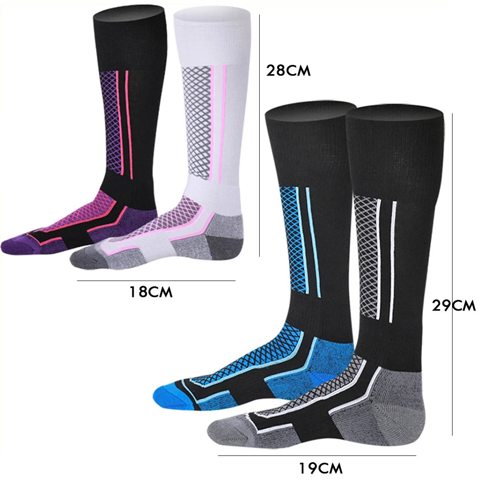 Ski Socks Winter Thermal Breathable Professional Climbing Socks Sports Unisex Hiking Stockings Moisture Wicking Cushioned Socks