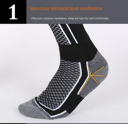 Ski Socks Winter Thermal Breathable Professional Climbing Socks Sports Unisex Hiking Stockings Moisture Wicking Cushioned Socks