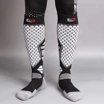 Winter Warm Ski Socks Anti-slip Thickened Breathable Compression Snowboard Socks Thermal Moisture-wicking Knee High Socks