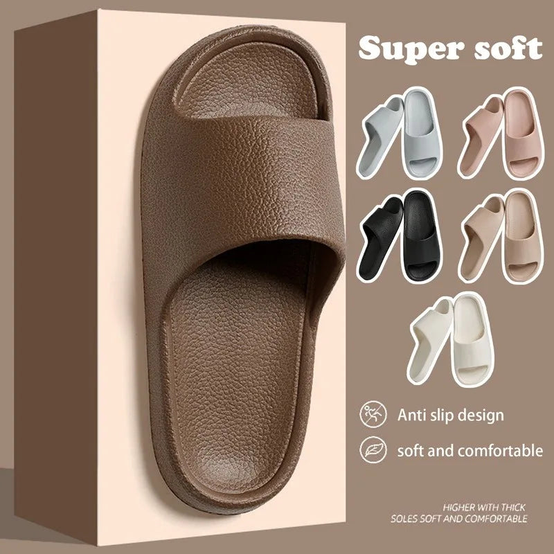 Summer Slippers For Men Women Soft Slippers Indoor Home Slides Cloud Slipper Men Flat Sandals Beach Shoes Man Male Flip Flops