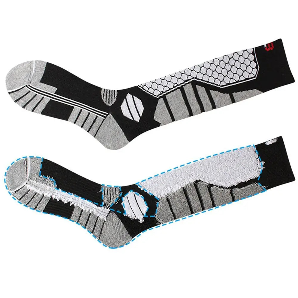 Winter Warm Ski Socks Anti-slip Thickened Breathable Compression Snowboard Socks Thermal Moisture-wicking Knee High Socks