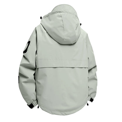 Unisex Autumn Winter Jacket Solid Color Outdoor Workwear Casual Loose Zipper Pocket Warm Long Sleeved Jacket Windproof Jacket