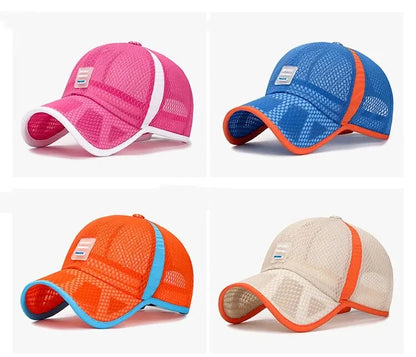 Spring And Summer Korean Version Of Children's Baseball Caps, Breathable Mesh Hats For Boys And Girls, Outdoor Travel Sunhats