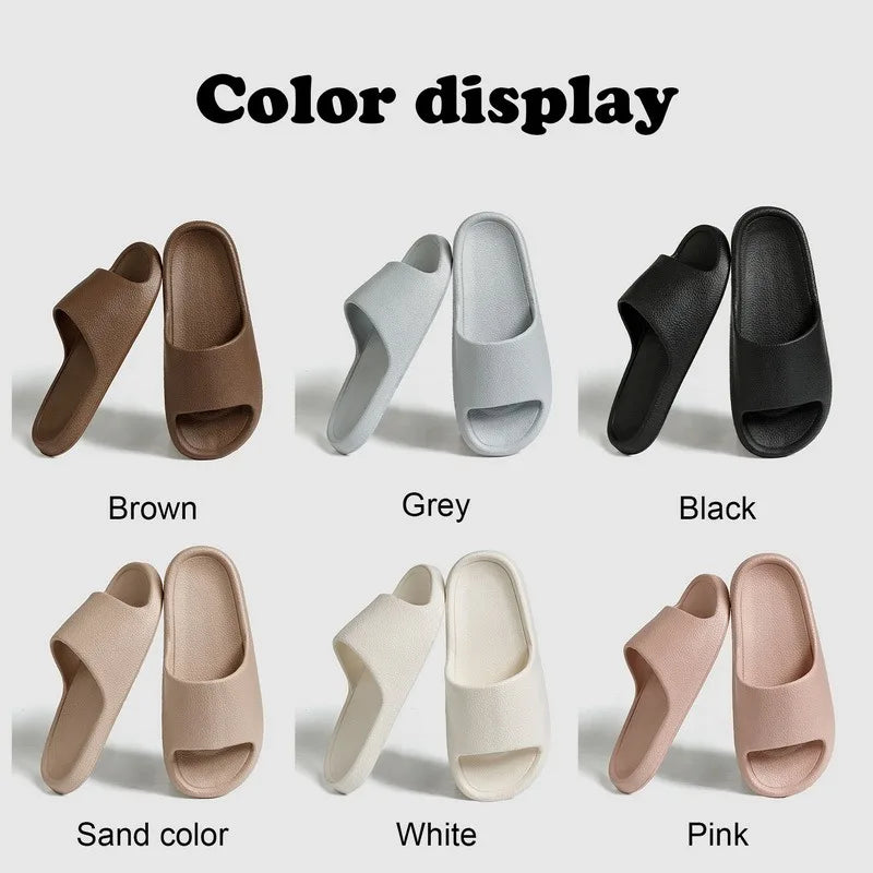 Summer Slippers For Men Women Soft Slippers Indoor Home Slides Cloud Slipper Men Flat Sandals Beach Shoes Man Male Flip Flops
