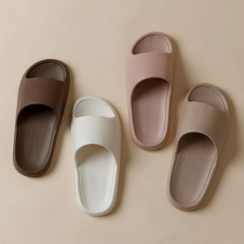 Summer Slippers For Men Women Soft Slippers Indoor Home Slides Cloud Slipper Men Flat Sandals Beach Shoes Man Male Flip Flops