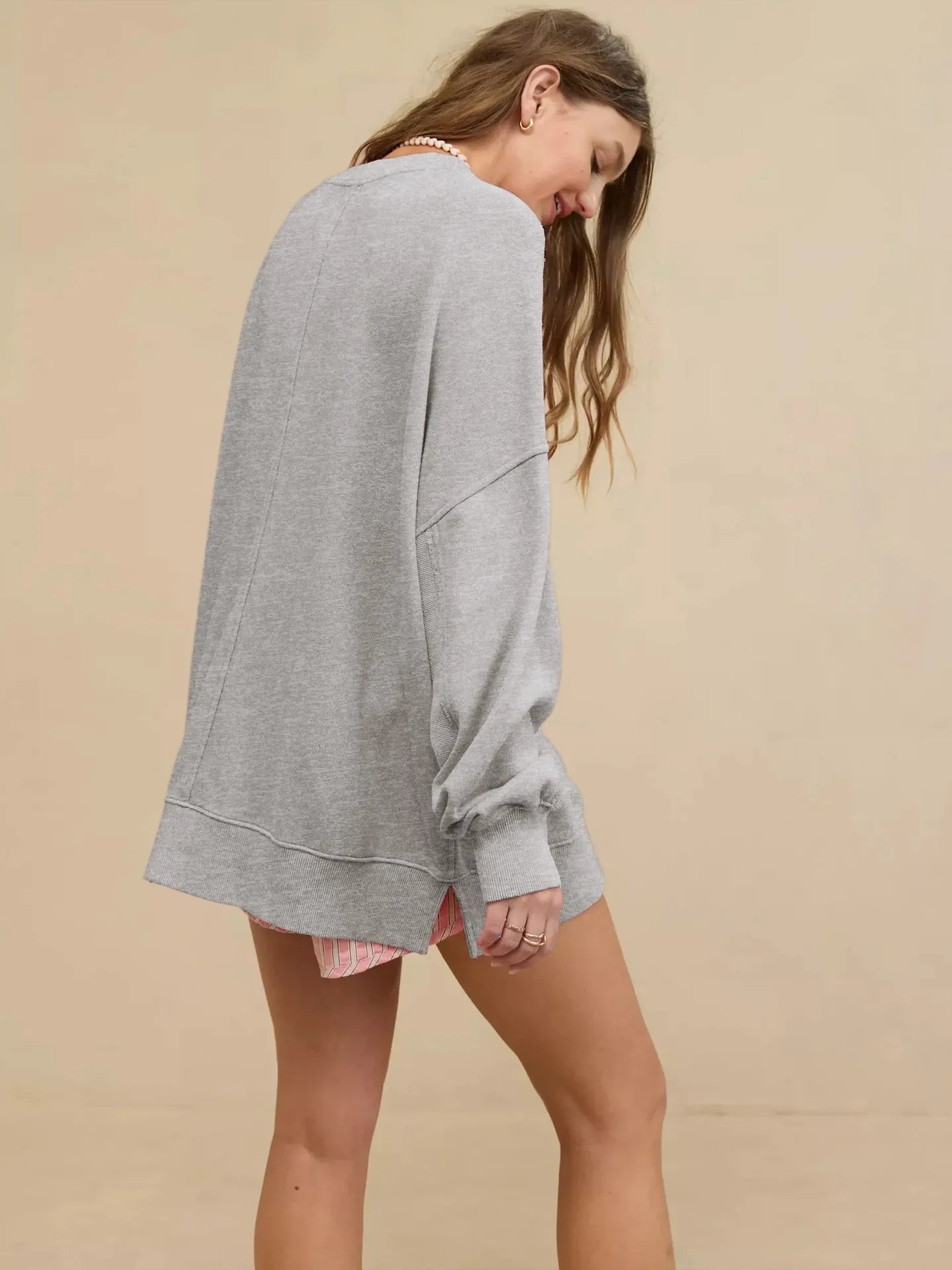 2025 Fall Winter New Fashion Women's Hoodie Loose-Fit Casual Crew Neck Top Commuter Wear Y2k Woman Clothing