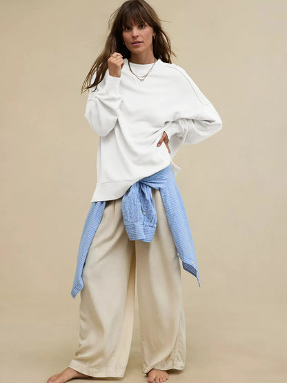 2025 Fall Winter New Fashion Women's Hoodie Loose-Fit Casual Crew Neck Top Commuter Wear Y2k Woman Clothing