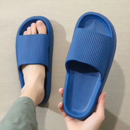 Summer Slippers For Men Women Soft Slippers Indoor Home Slides Cloud Slipper Men Flat Sandals Beach Shoes Man Male Flip Flops