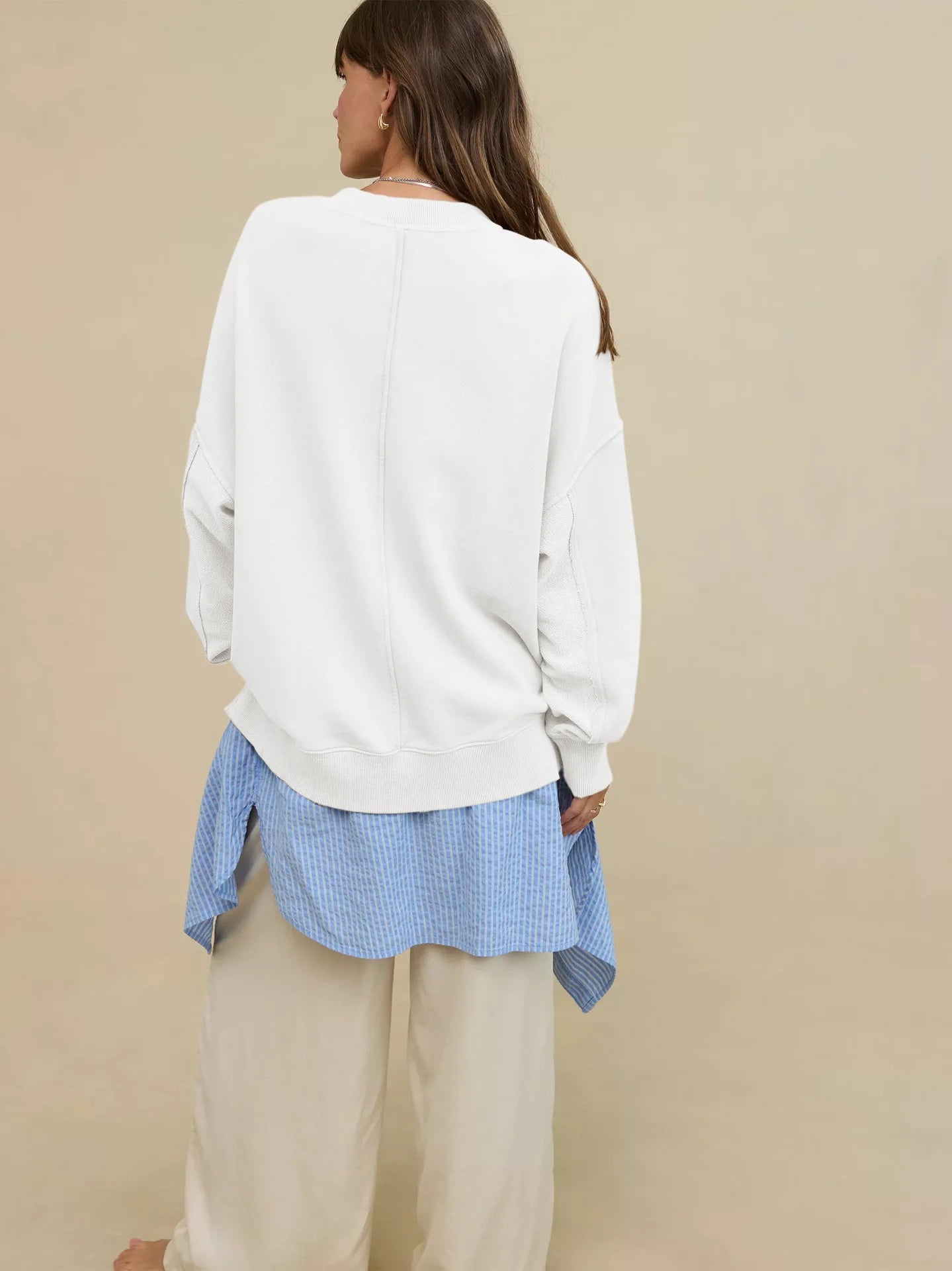 2025 Fall Winter New Fashion Women's Hoodie Loose-Fit Casual Crew Neck Top Commuter Wear Y2k Woman Clothing
