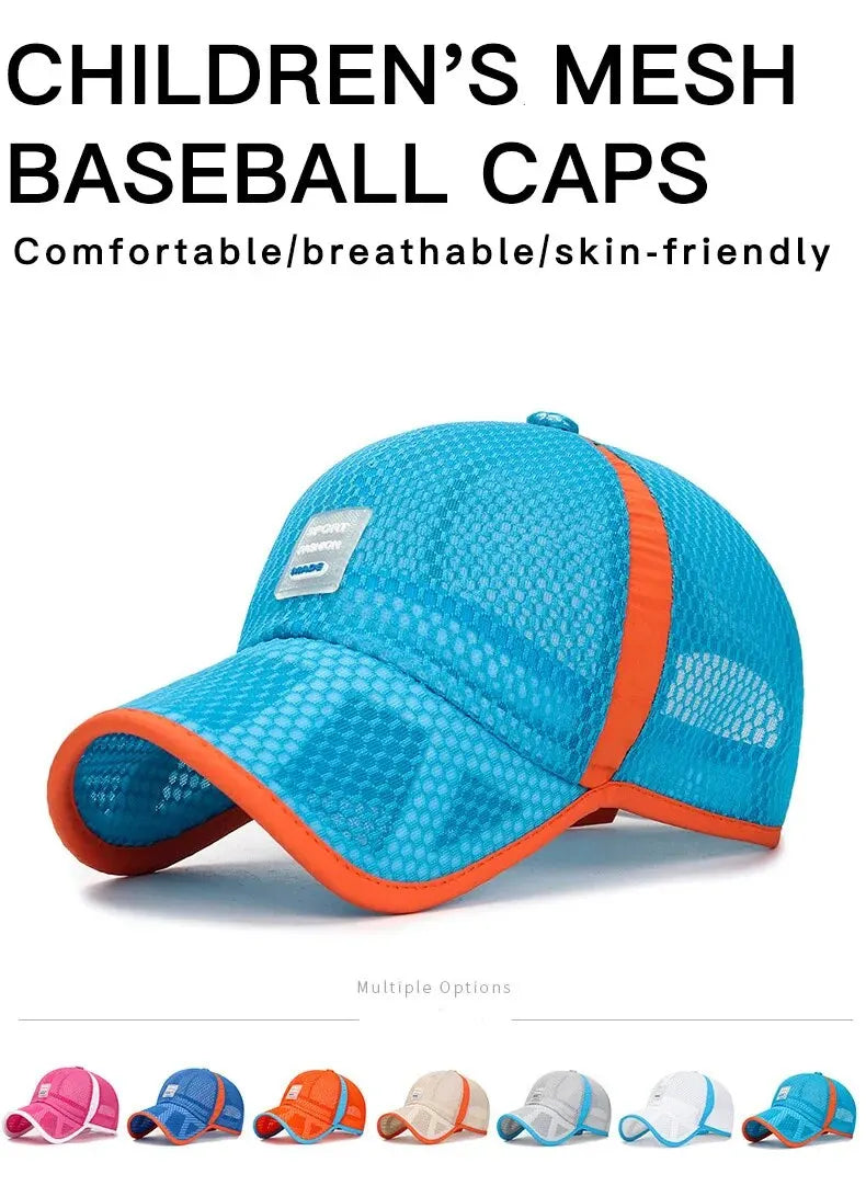 Spring And Summer Korean Version Of Children's Baseball Caps, Breathable Mesh Hats For Boys And Girls, Outdoor Travel Sunhats