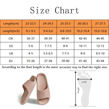 Summer Slippers For Men Women Soft Slippers Indoor Home Slides Cloud Slipper Men Flat Sandals Beach Shoes Man Male Flip Flops