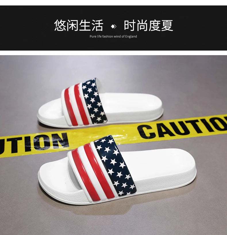 American Flag Slippers Home Slippers for Men Slipper Man Luxury 2024 Summer Shoes Men Original Men's Cloud Slipper Flip Flop