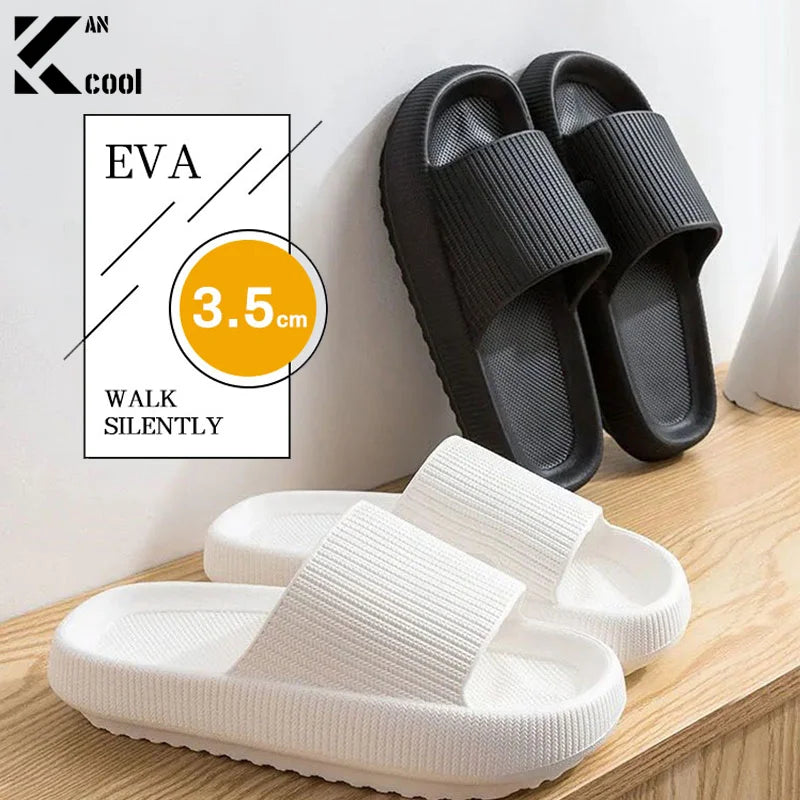 Summer Slippers For Men Women Soft Slippers Indoor Home Slides Cloud Slipper Men Flat Sandals Beach Shoes Man Male Flip Flops
