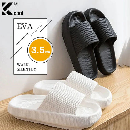 Summer Slippers For Men Women Soft Slippers Indoor Home Slides Cloud Slipper Men Flat Sandals Beach Shoes Man Male Flip Flops
