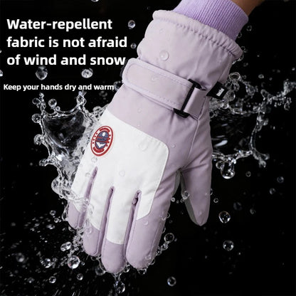 Adult Touch Screen Gloves Men Women's Winter Ski Gloves Warm Cold-Proof Fleece Thickened Gloves Lined Touch Screen Gloves