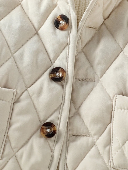 2025 Baby Unisex Girls Boys Autumn Winter  Cotton-Padded  Hooded Warm Coat Jacket Children Casual Comfortable Clothes Overcoats