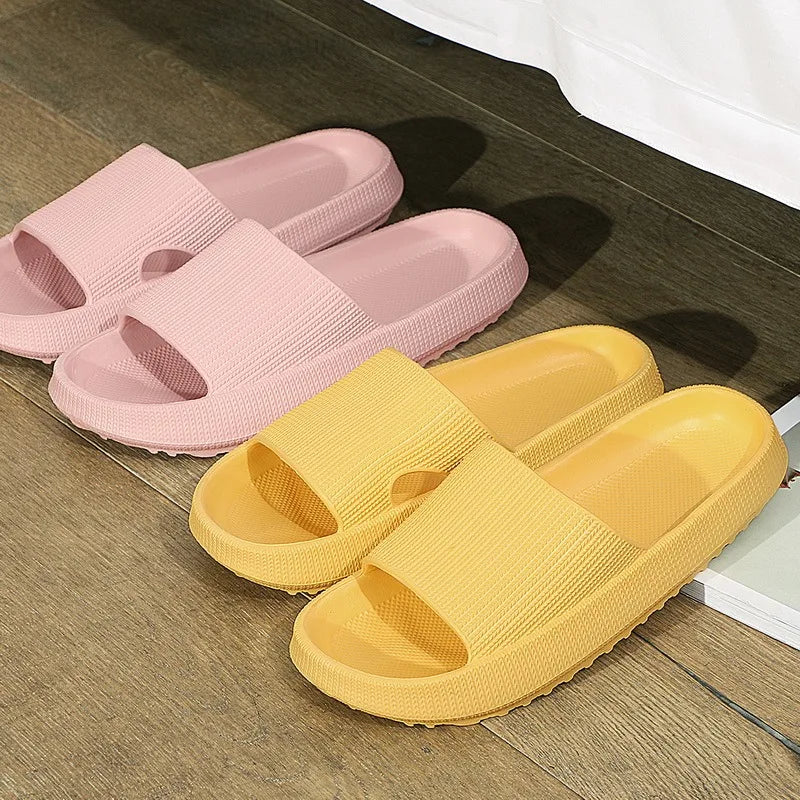 Summer Slippers For Men Women Soft Slippers Indoor Home Slides Cloud Slipper Men Flat Sandals Beach Shoes Man Male Flip Flops