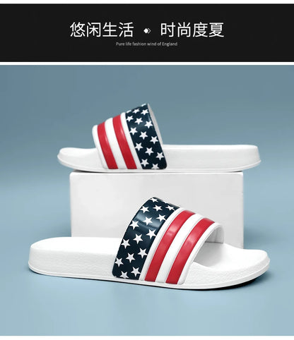 American Flag Slippers Home Slippers for Men Slipper Man Luxury 2024 Summer Shoes Men Original Men's Cloud Slipper Flip Flop