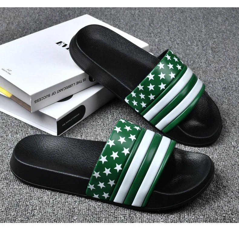 American Flag Slippers Home Slippers for Men Slipper Man Luxury 2024 Summer Shoes Men Original Men's Cloud Slipper Flip Flop
