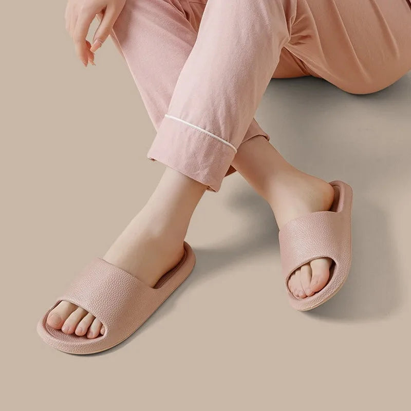 Summer Slippers For Men Women Soft Slippers Indoor Home Slides Cloud Slipper Men Flat Sandals Beach Shoes Man Male Flip Flops