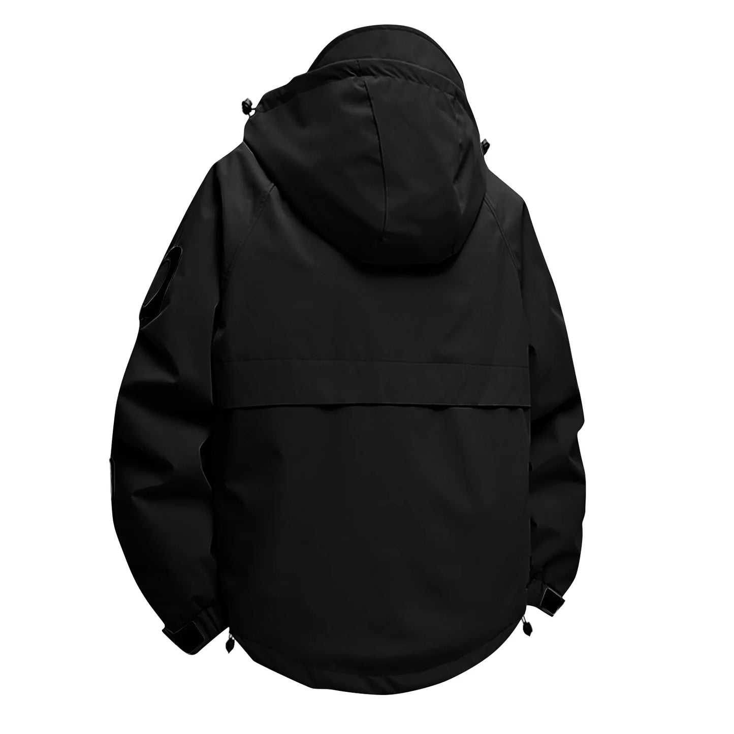 Unisex Autumn Winter Jacket Solid Color Outdoor Workwear Casual Loose Zipper Pocket Warm Long Sleeved Jacket Windproof Jacket