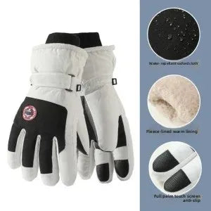 Adult Touch Screen Gloves Men Women's Winter Ski Gloves Warm Cold-Proof Fleece Thickened Gloves Lined Touch Screen Gloves
