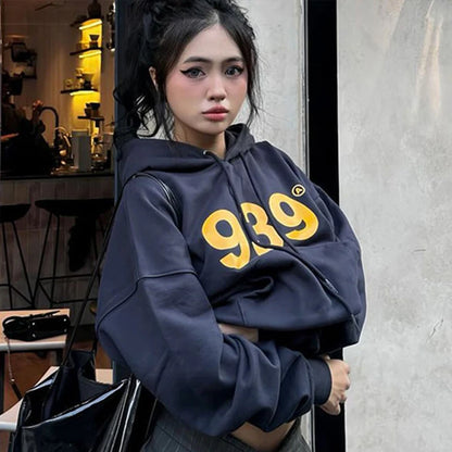 Women Hoodie Top Autumn Winter New Streetwear Fashion Print Long Sleeves Casual Slim Hoodie Female Versatile Thermal Clothing